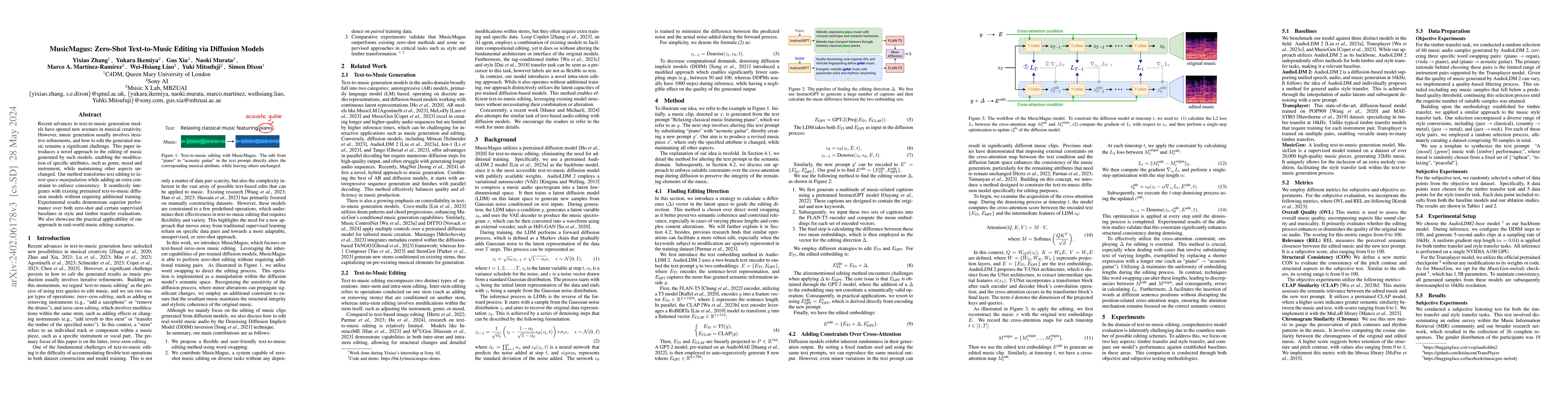 Thumbnail for MusicMagus: Zero-Shot Text-to-Music Editing via Diffusion Models
