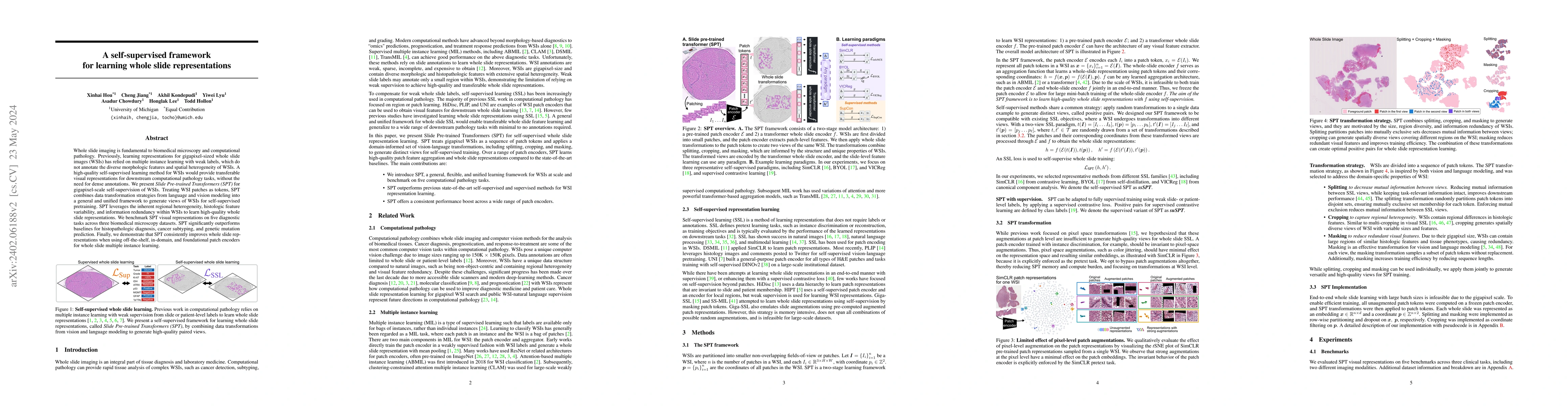 Thumbnail for A self-supervised framework for learning whole slide representations