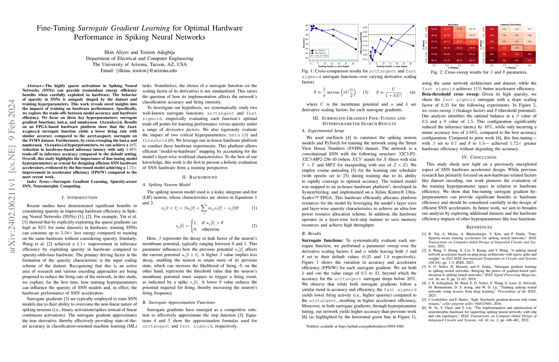Thumbnail for Fine-Tuning Surrogate Gradient Learning for Optimal Hardware Performance
  in Spiking Neural Networks