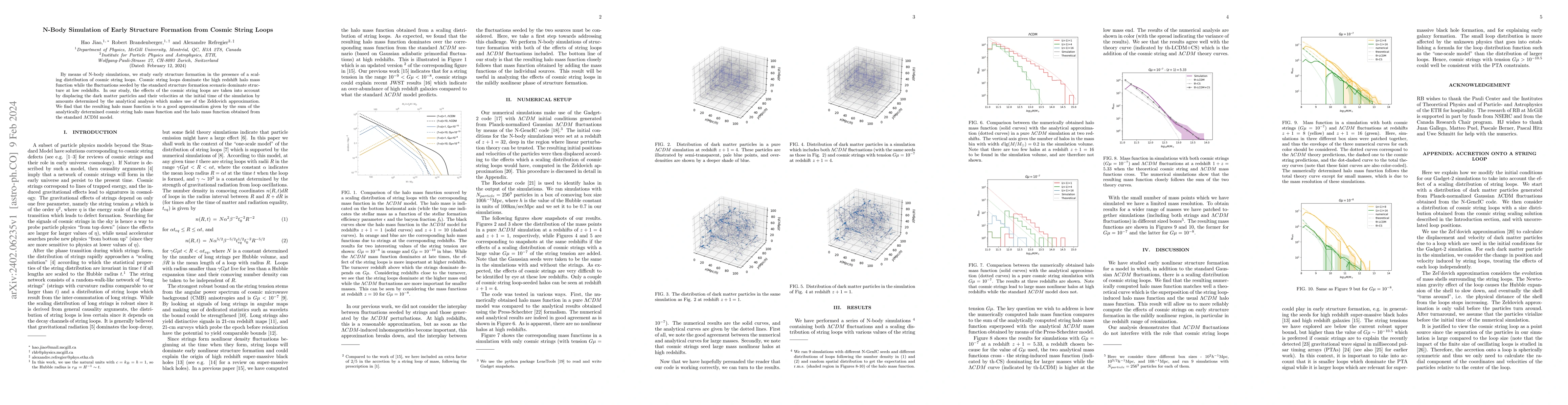 Thumbnail for N-Body Simulation of Early Structure Formation from Cosmic String Loops
