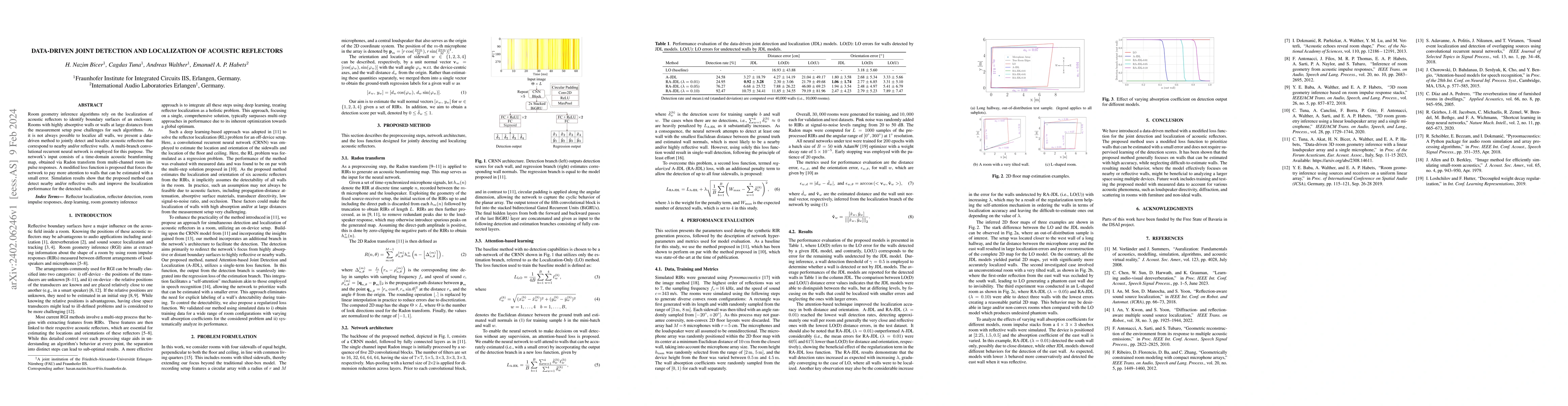 Thumbnail for Data-driven Joint Detection and Localization of Acoustic Reflectors