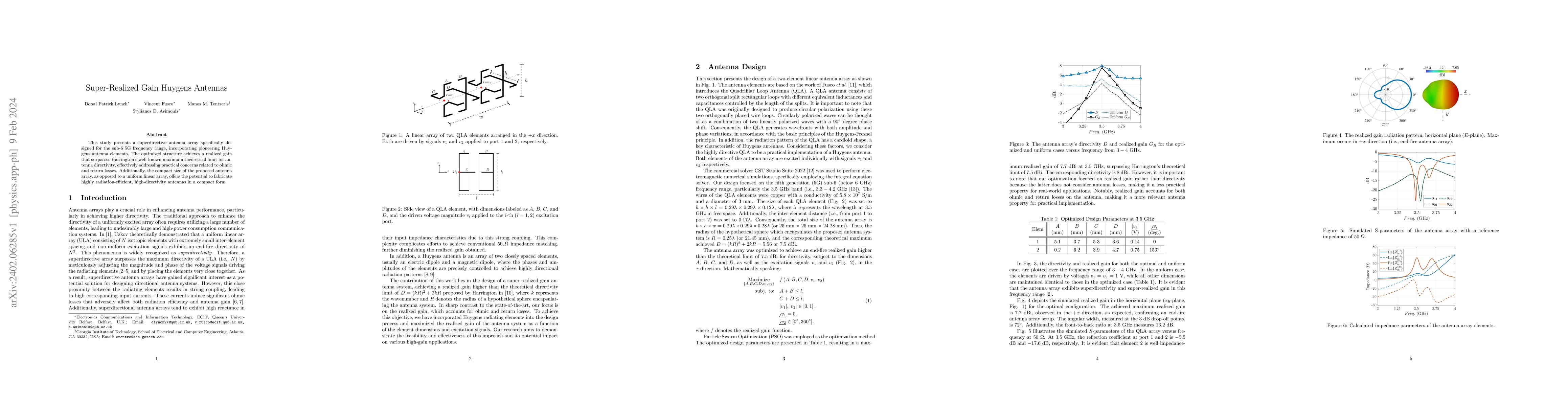 Thumbnail for Super-Realized Gain Huygens Antennas