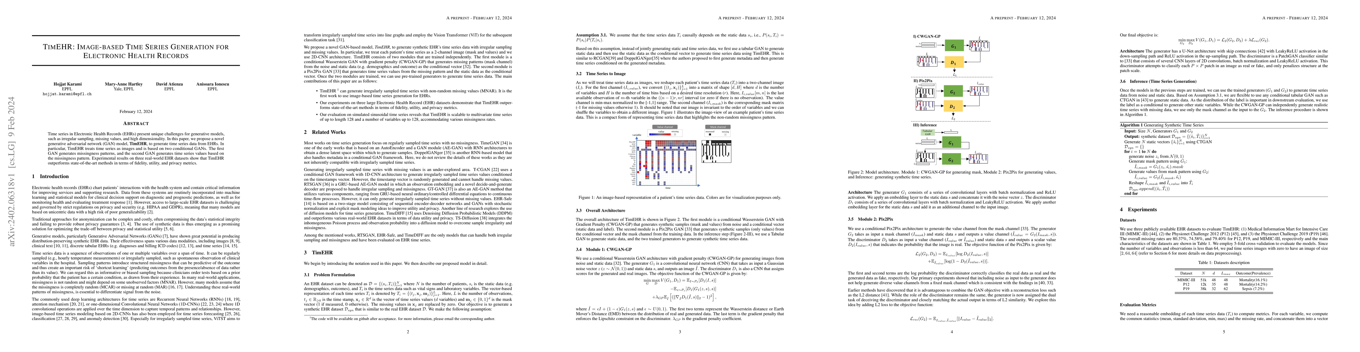 Thumbnail for TimEHR: Image-based Time Series Generation for Electronic Health Records