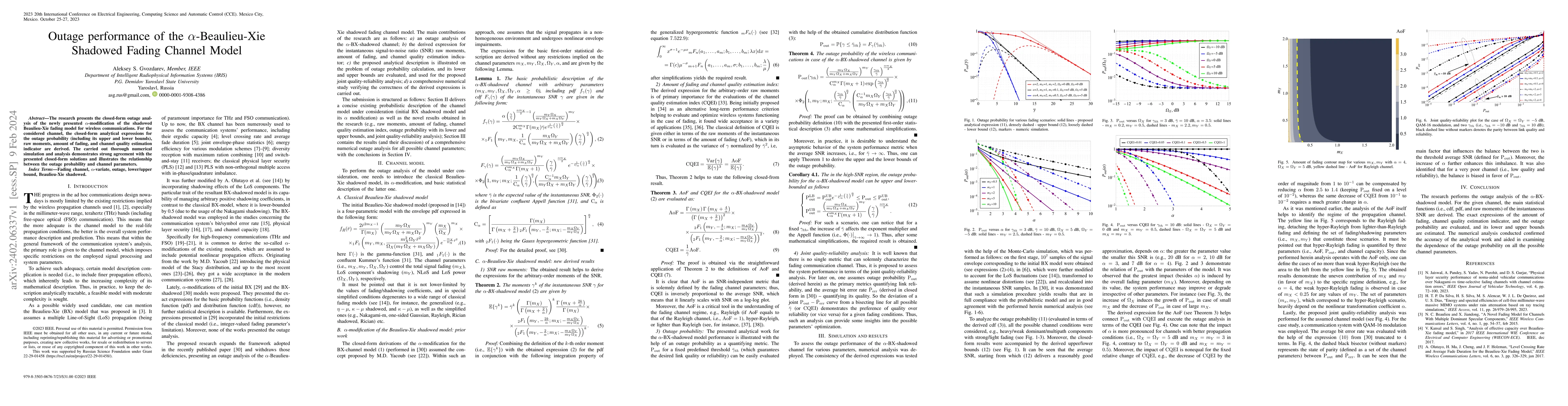 Thumbnail for Outage performance of the ${\alpha}$-Beaulieu-Xie Shadowed Fading
  Channel Model