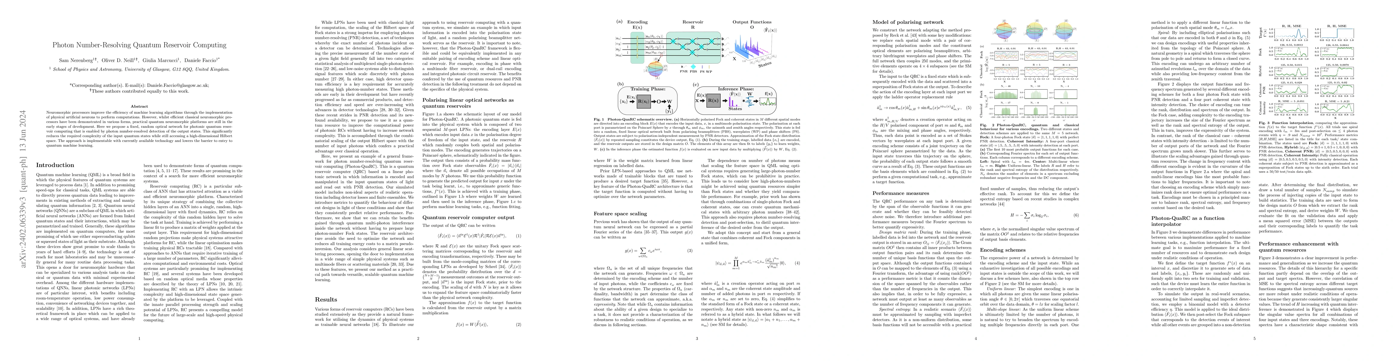 Thumbnail for Photon Number-Resolving Quantum Reservoir Computing