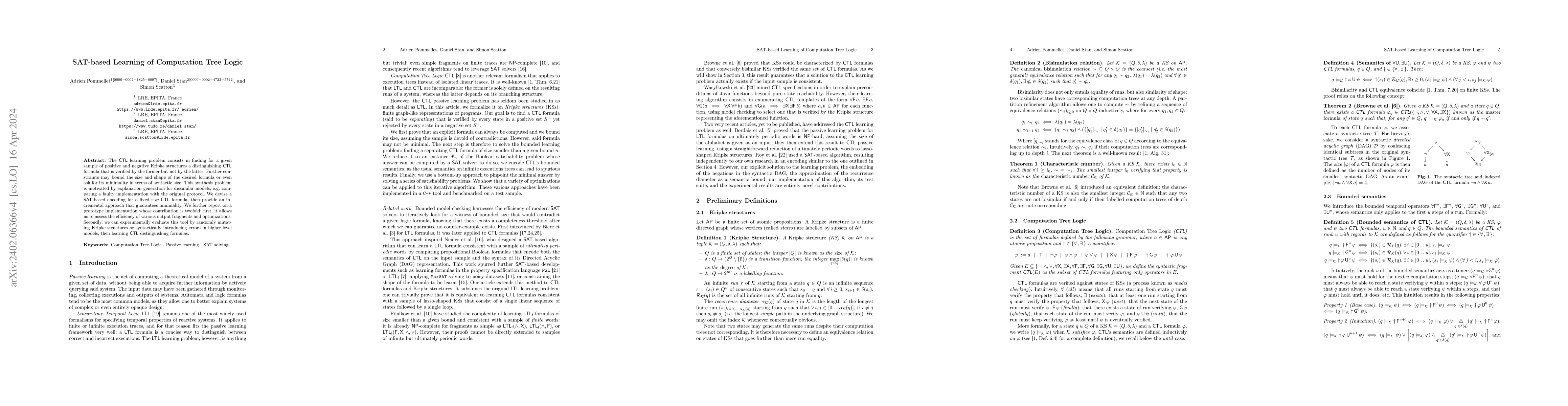 Thumbnail for SAT-based Learning of Computation Tree Logic