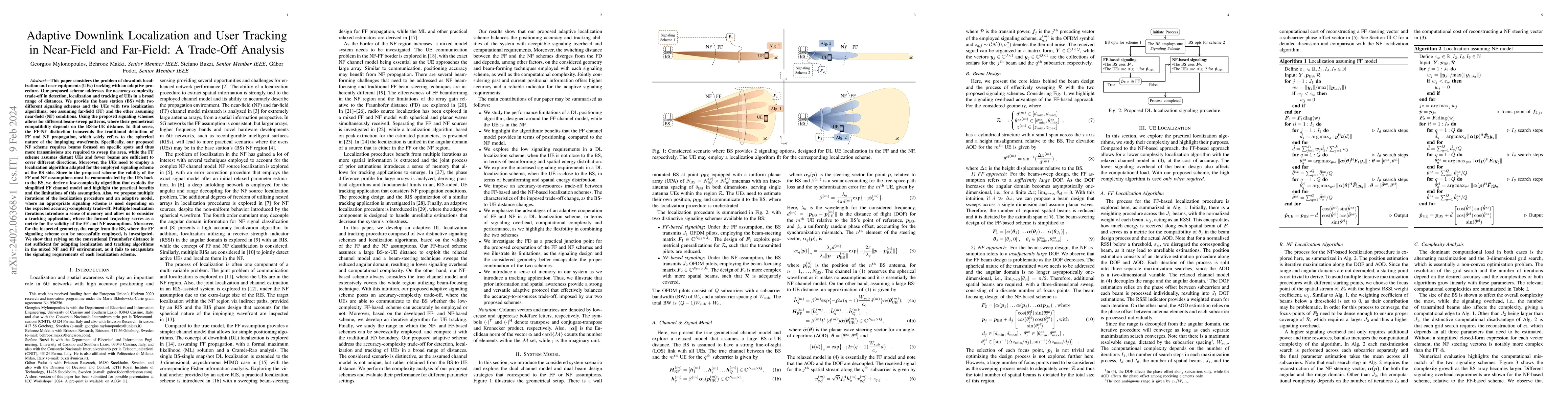 Thumbnail for Adaptive Downlink Localization and User Tracking in Near-Field and
  Far-Field: A Trade-Off Analysis