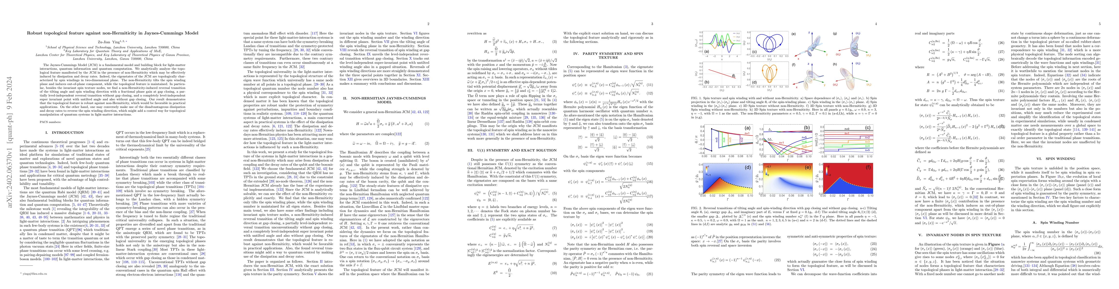 Thumbnail for Robust topological feature against non-Hermiticity in Jaynes-Cummings
  Model