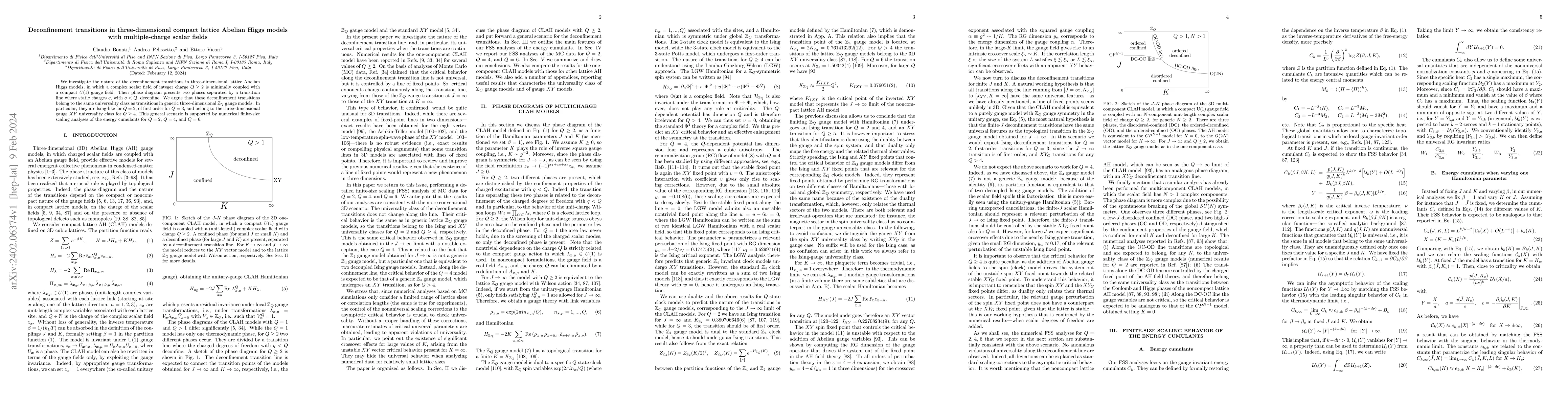 Thumbnail for Deconfinement transitions in three-dimensional compact lattice Abelian
  Higgs models with multiple-charge scalar fields