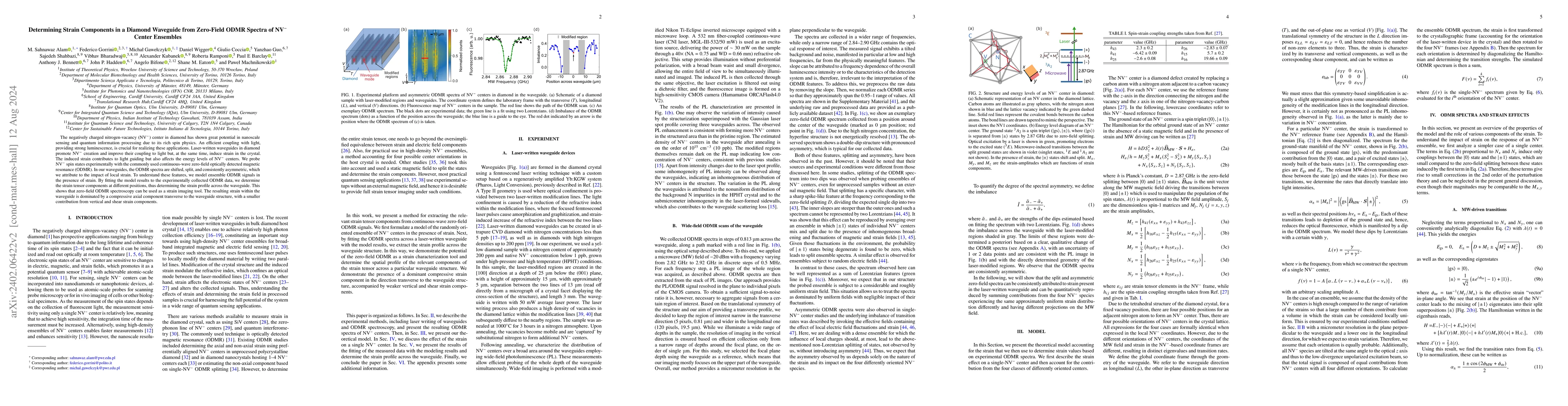 Thumbnail for Determining Strain Components in a Diamond Waveguide from Zero-Field
  ODMR Spectra of NV$^{-}$ Center Ensembles
