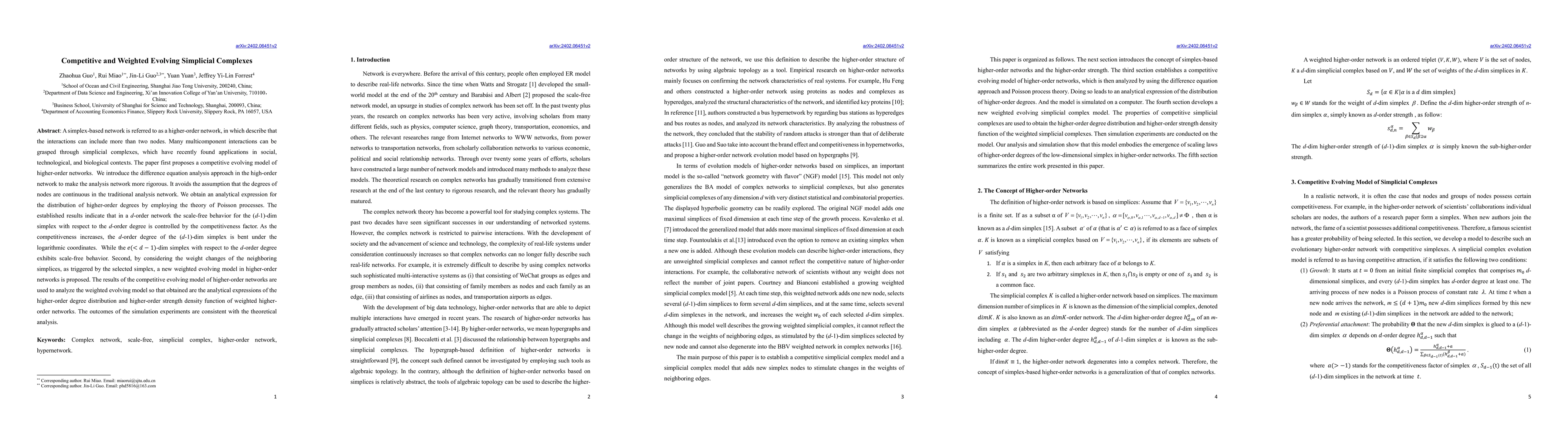 Thumbnail for Competitive and Weighted Evolving Simplicial Complexes