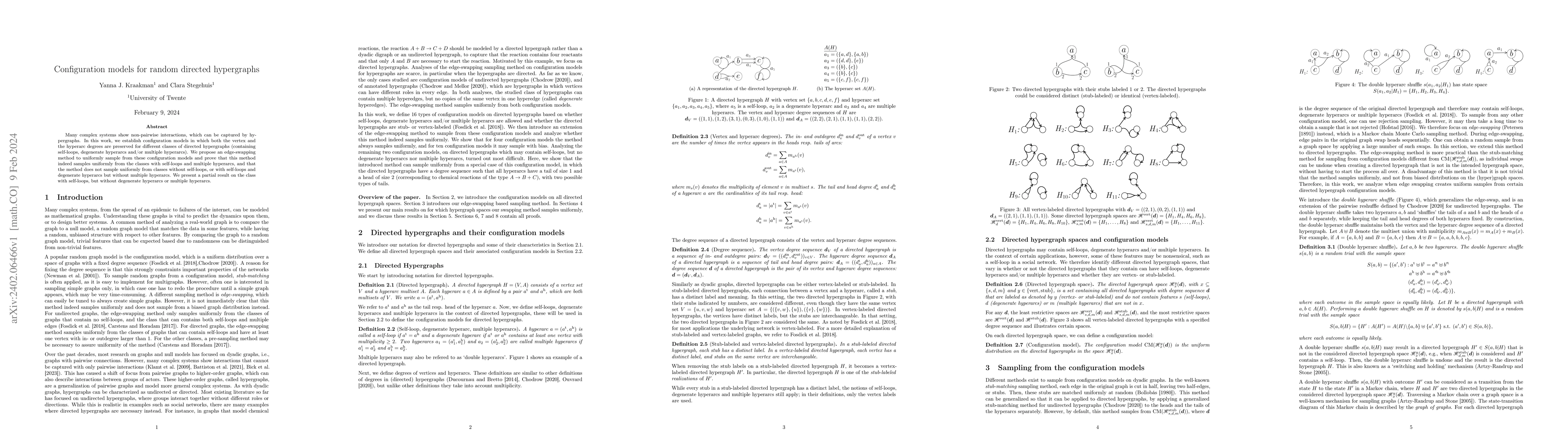 Thumbnail for Configuration models for random directed hypergraphs