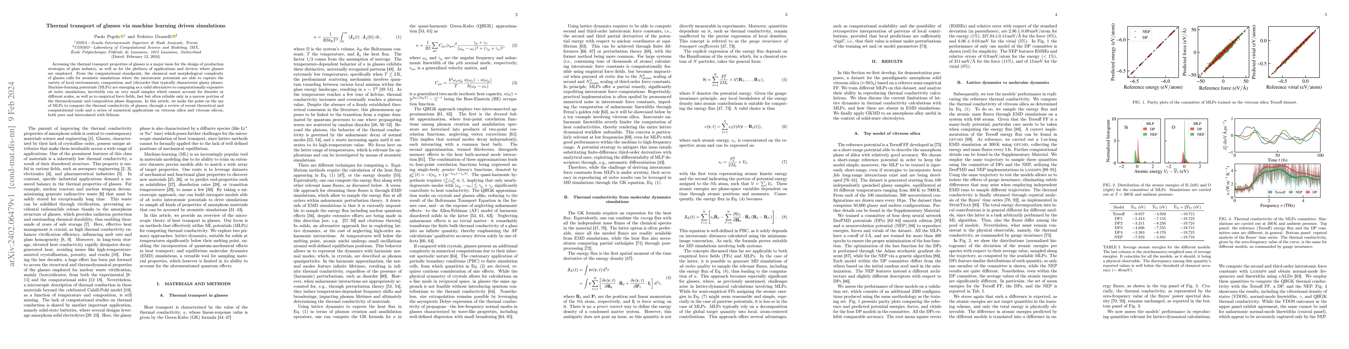 Thumbnail for Thermal transport of glasses via machine learning driven simulations