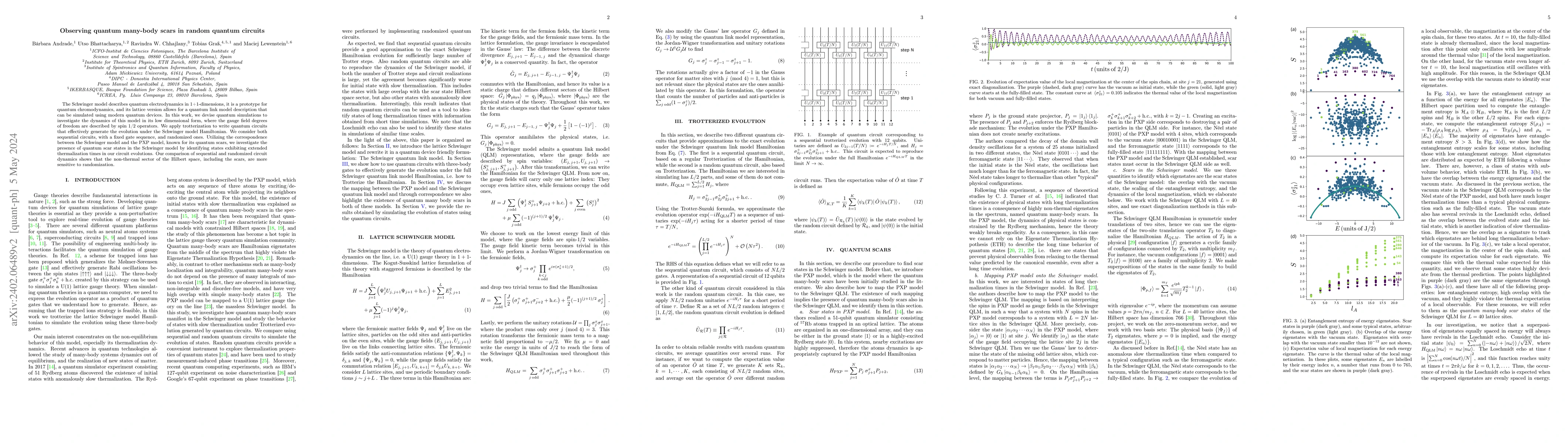 Thumbnail for Observing quantum many-body scars in random quantum circuits