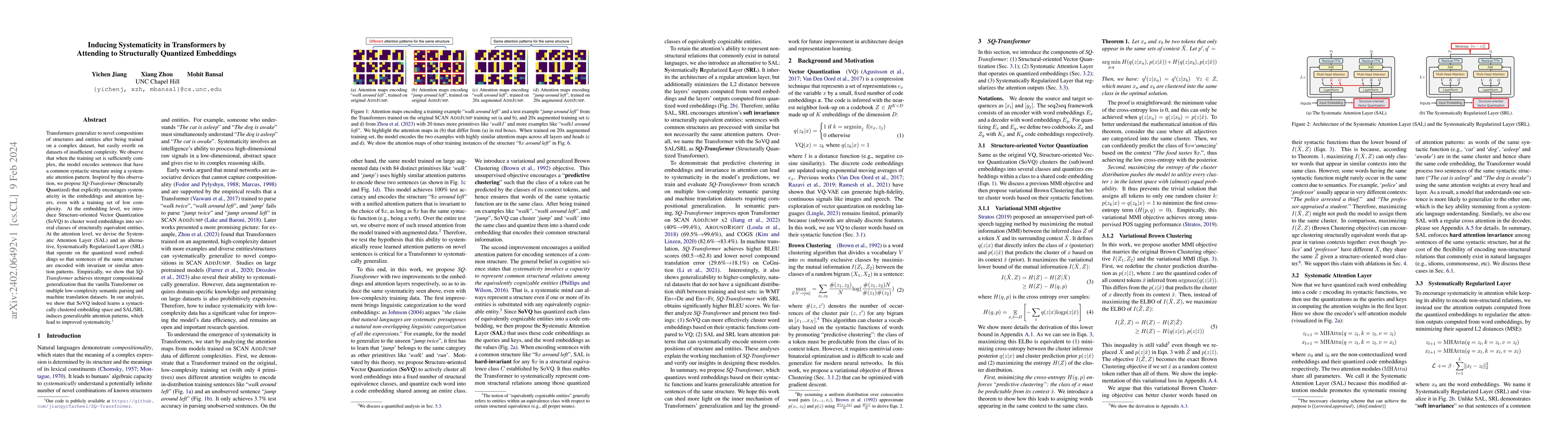Thumbnail for Inducing Systematicity in Transformers by Attending to Structurally
  Quantized Embeddings
