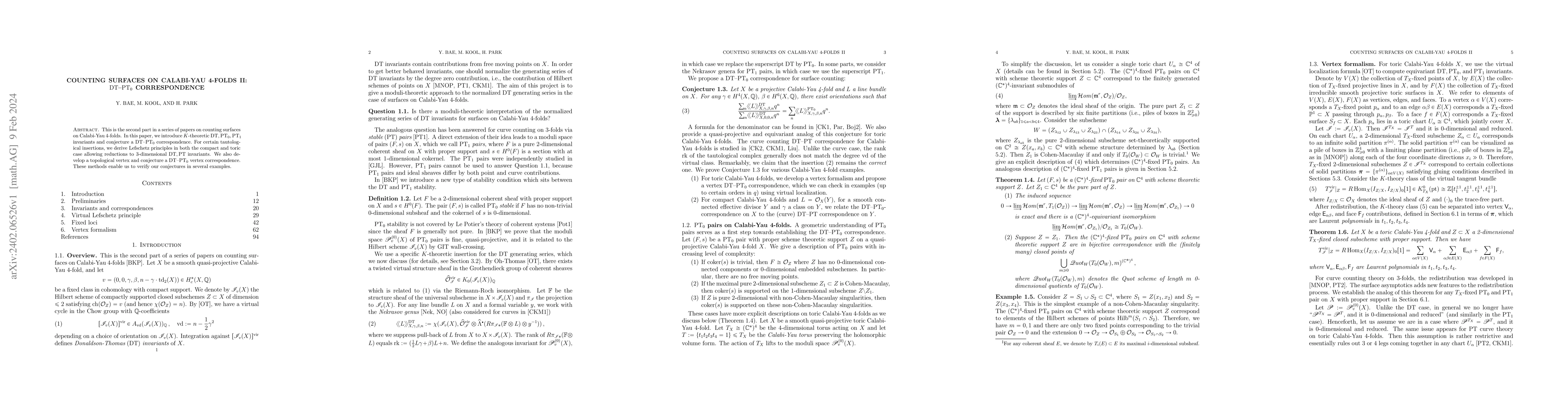 Thumbnail for Counting surfaces on Calabi-Yau 4-folds II:
  $\mathrm{DT}$-$\mathrm{PT}_0$ correspondence