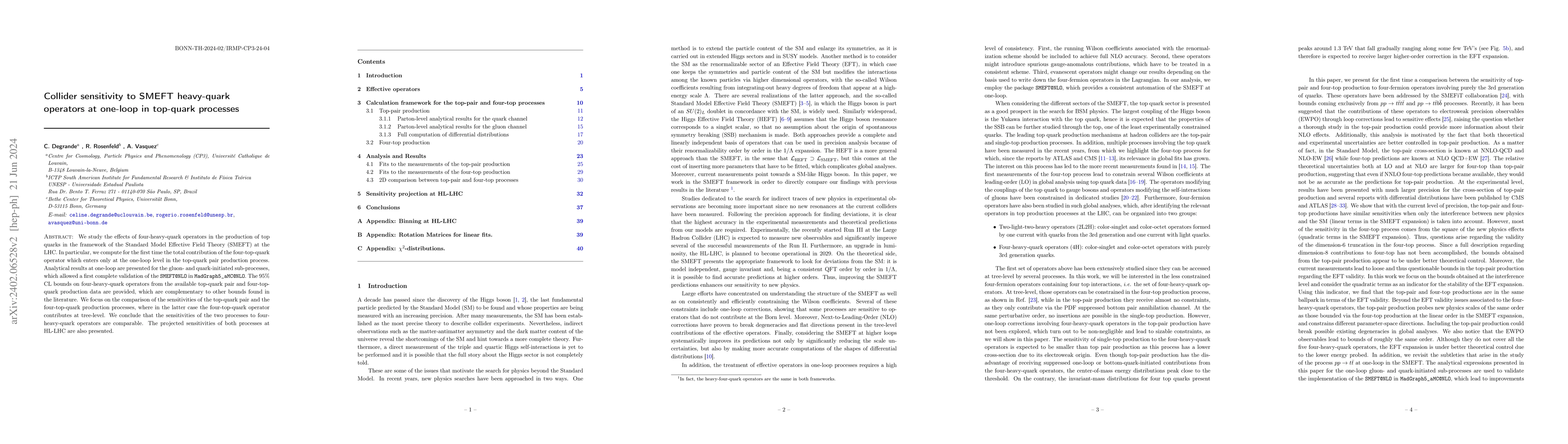 Thumbnail for Collider sensitivity to SMEFT heavy-quark operators at one-loop in
  top-quark processes