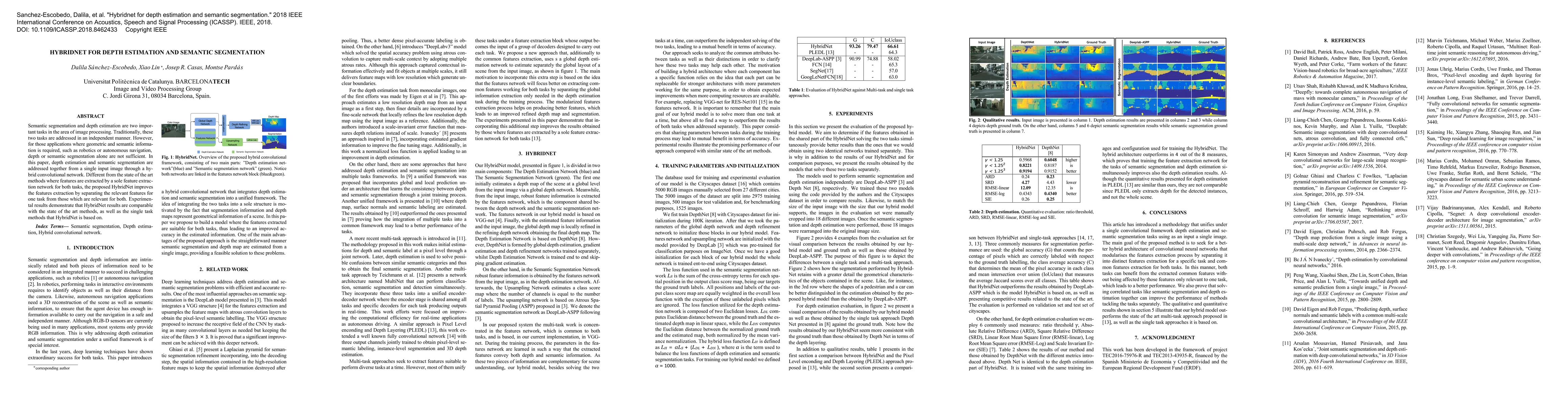 Thumbnail for Hybridnet for depth estimation and semantic segmentation