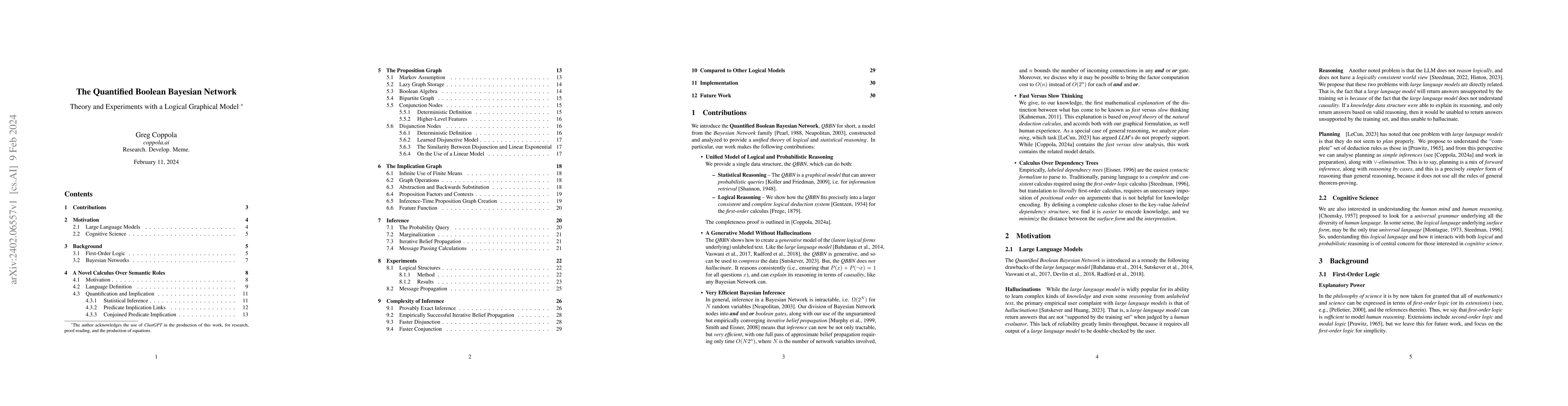 Thumbnail for The Quantified Boolean Bayesian Network: Theory and Experiments with a
  Logical Graphical Model