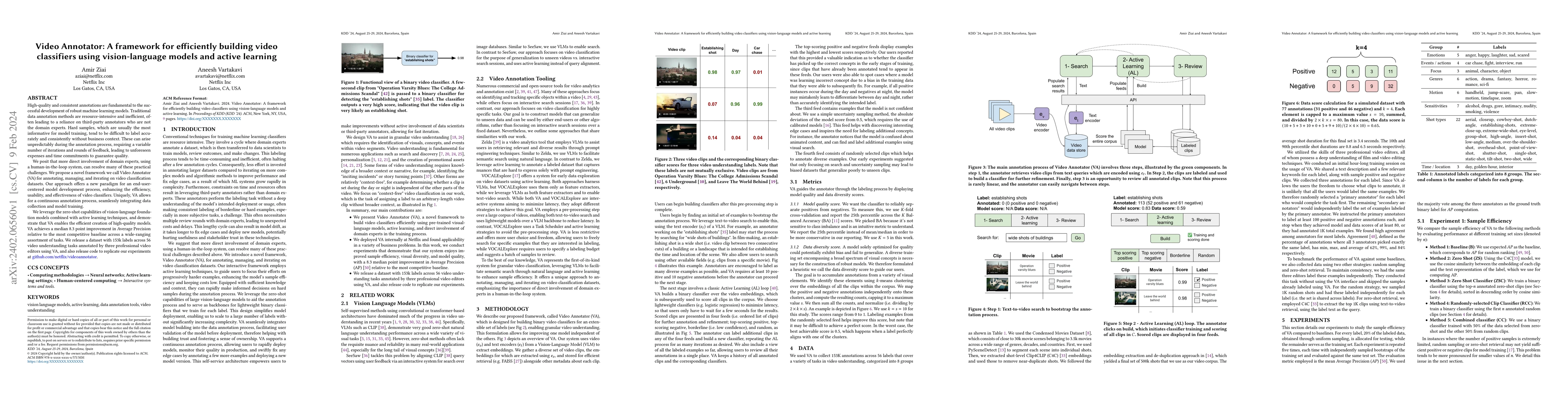 Thumbnail for Video Annotator: A framework for efficiently building video classifiers
  using vision-language models and active learning
