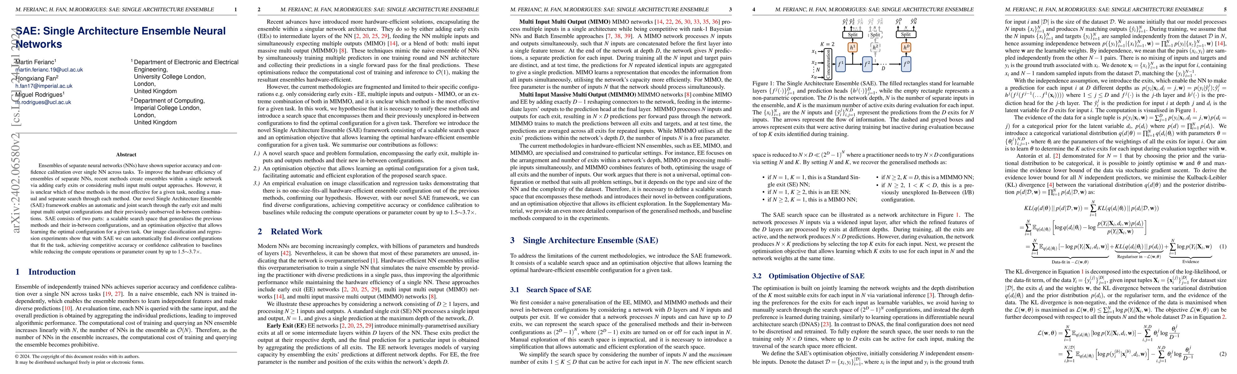 Thumbnail for SAE: Single Architecture Ensemble Neural Networks