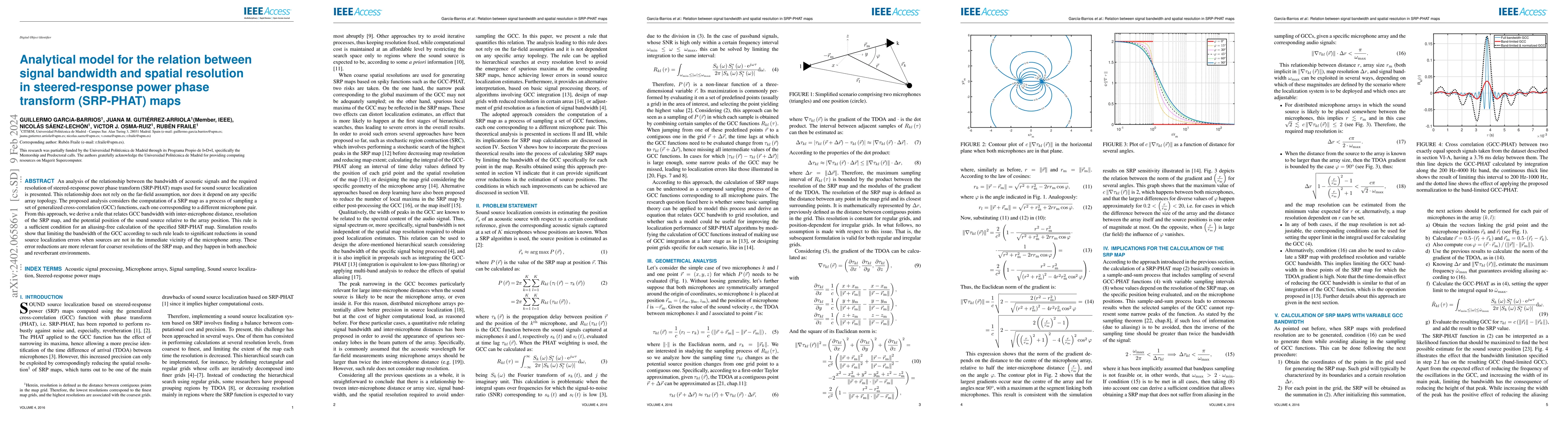 Thumbnail for Analytical model for the relation between signal bandwidth and spatial
  resolution in Steered-Response Power Phase Transform (SRP-PHAT) maps