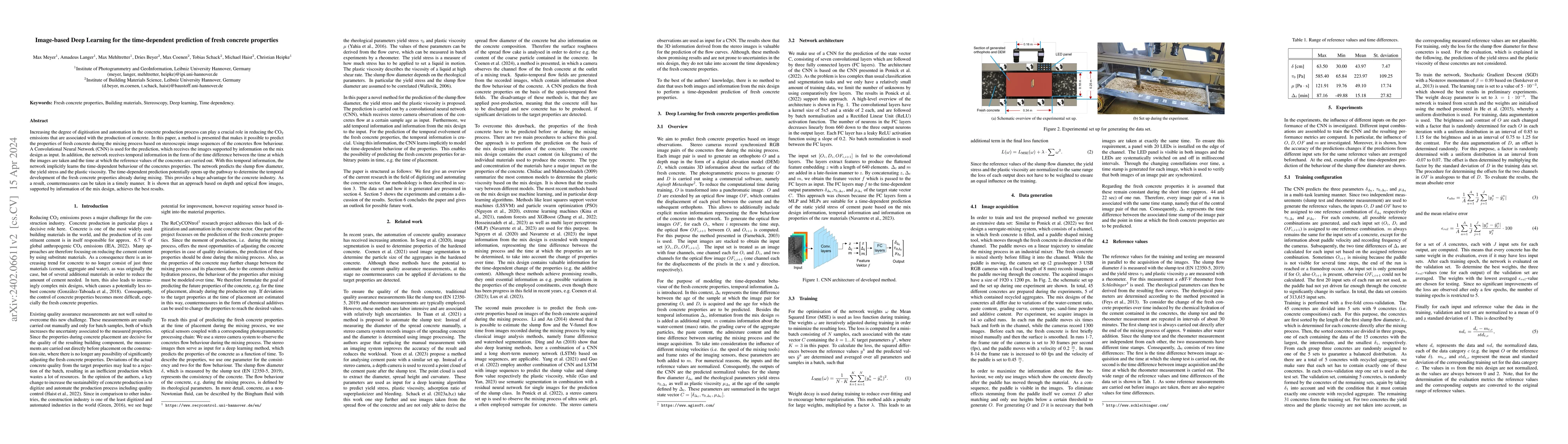 Thumbnail for Image-based Deep Learning for the time-dependent prediction of fresh
  concrete properties