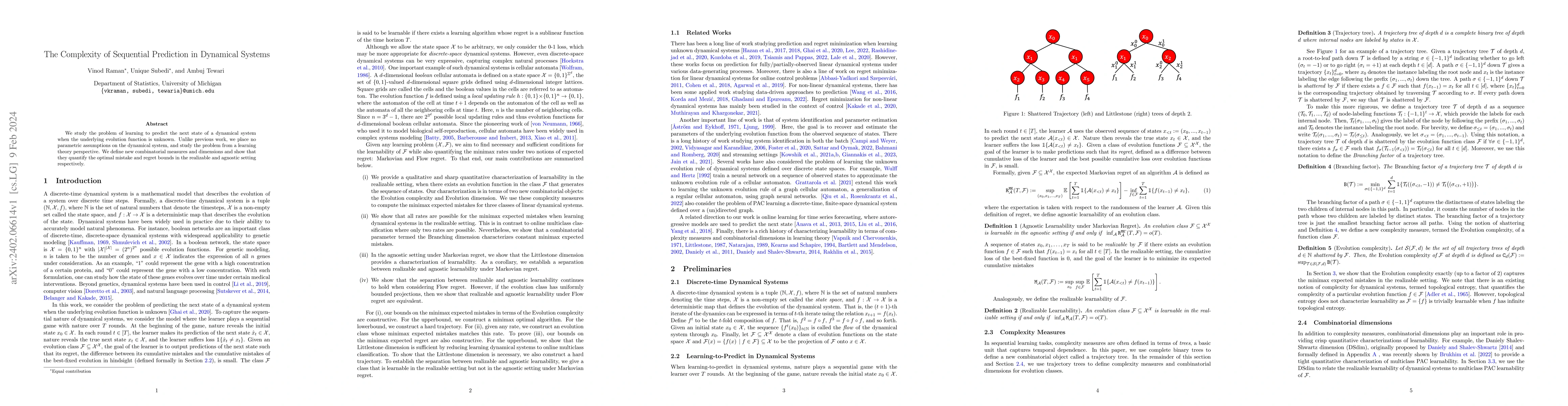 Thumbnail for The Complexity of Sequential Prediction in Dynamical Systems