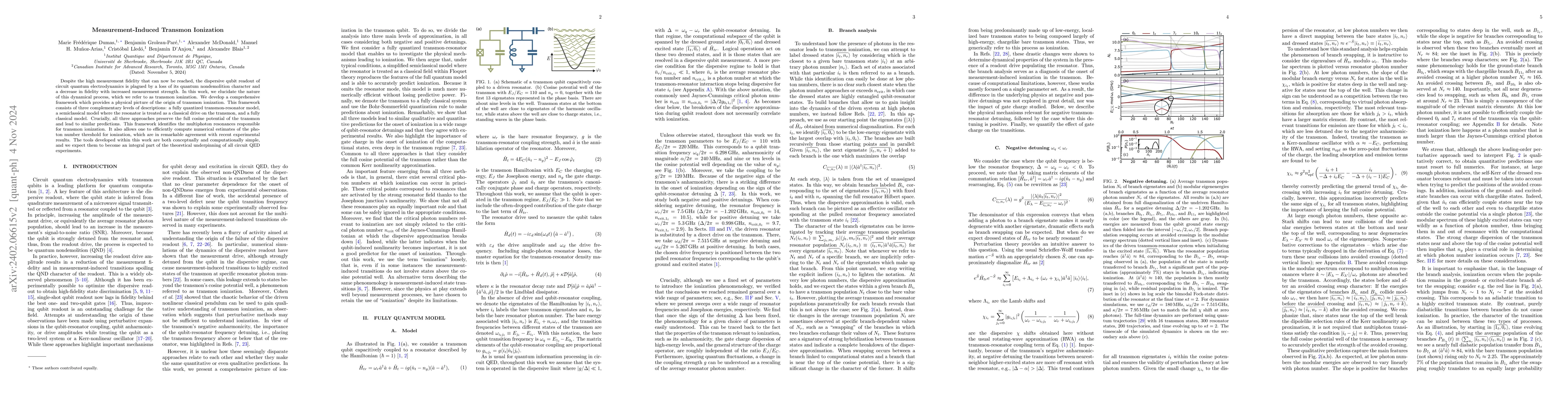 Thumbnail for Unified picture of measurement-induced ionization in the transmon