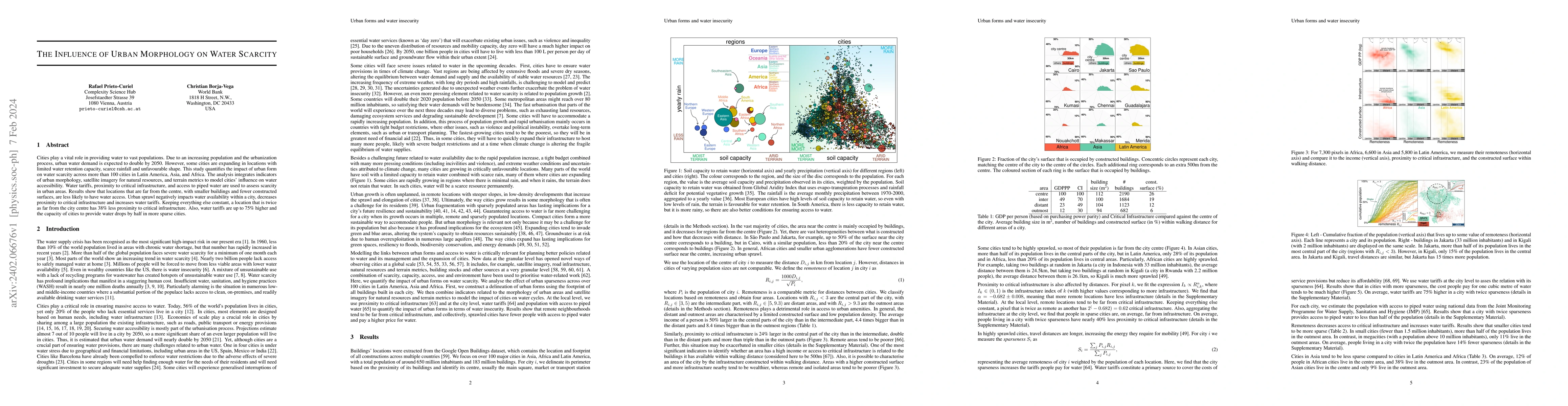 Thumbnail for The Influence of Urban Morphology on Water Scarcity