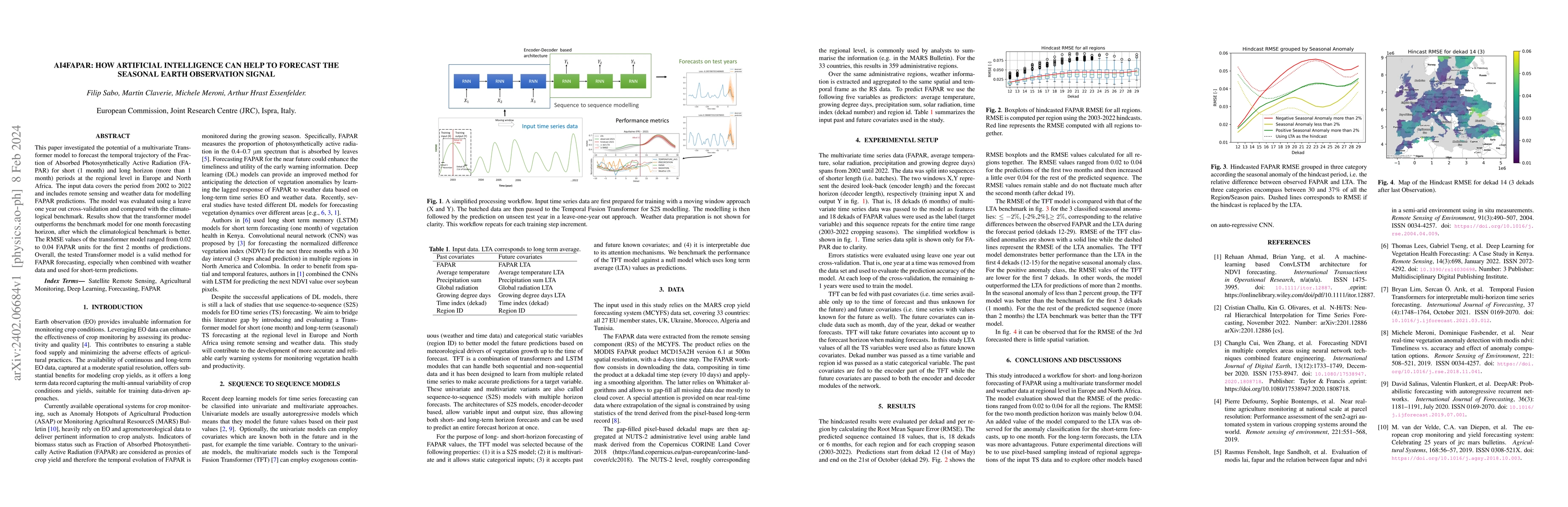 Thumbnail for Ai4Fapar: How artificial intelligence can help to forecast the seasonal
  earth observation signal