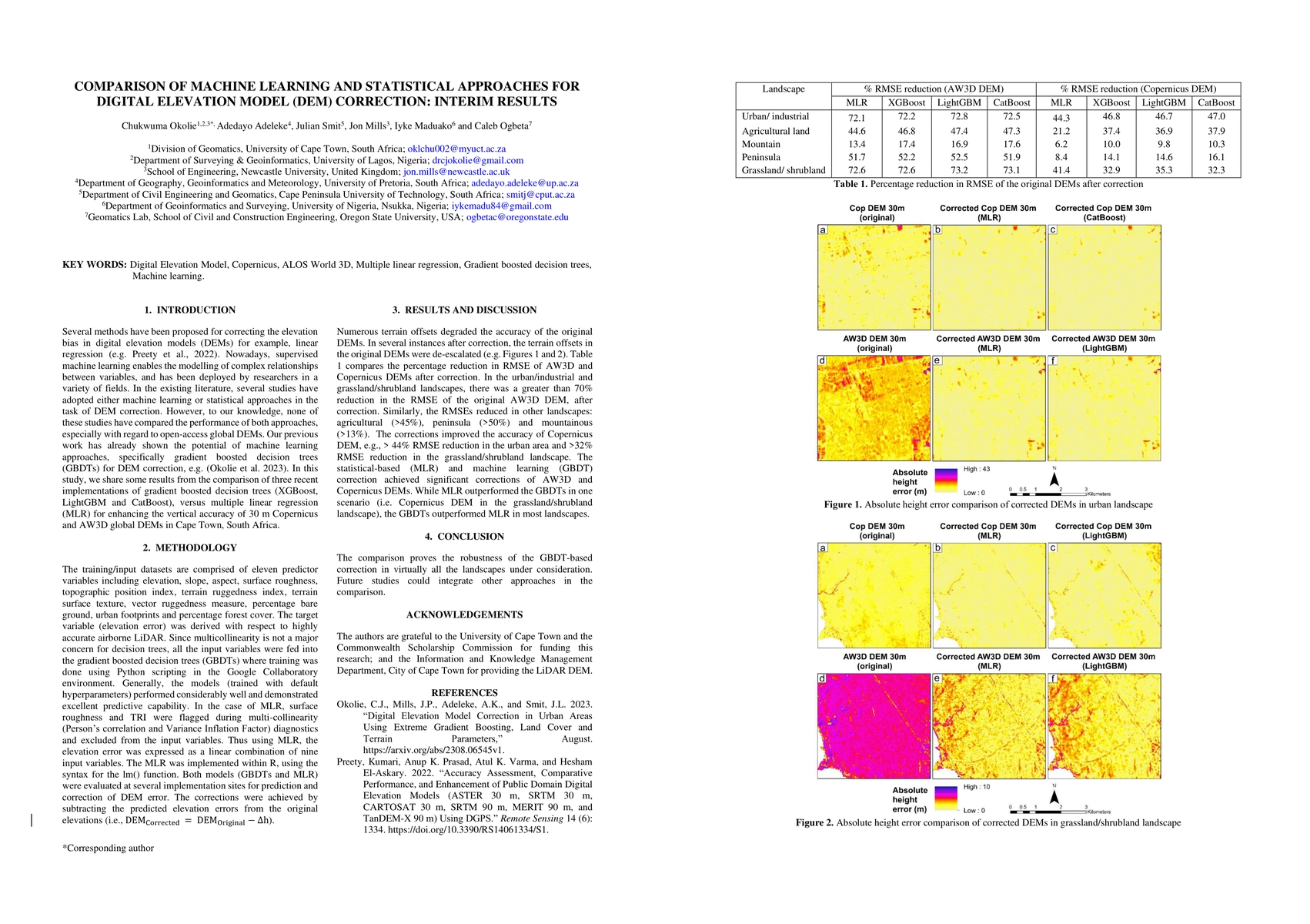 Thumbnail for Comparison of machine learning and statistical approaches for digital
  elevation model (DEM) correction: interim results