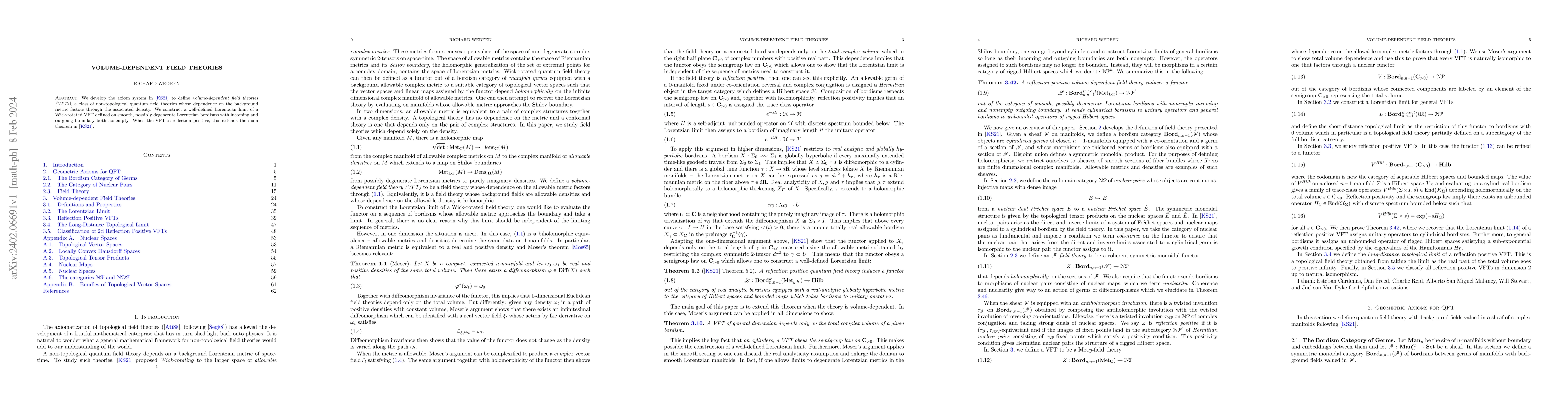 Thumbnail for Volume-Dependent Field Theories