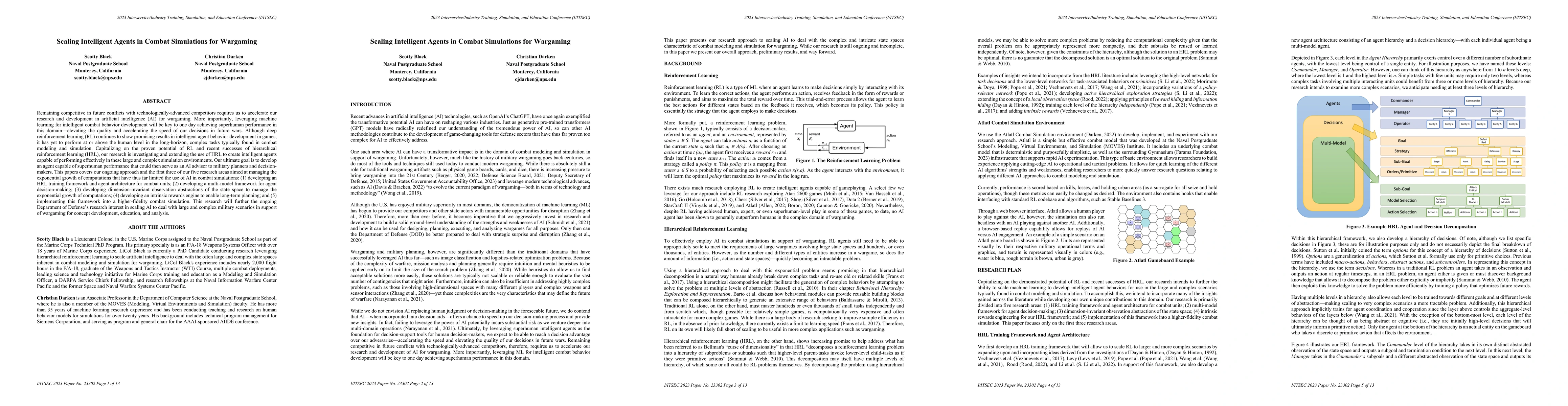 Thumbnail for Scaling Intelligent Agents in Combat Simulations for Wargaming