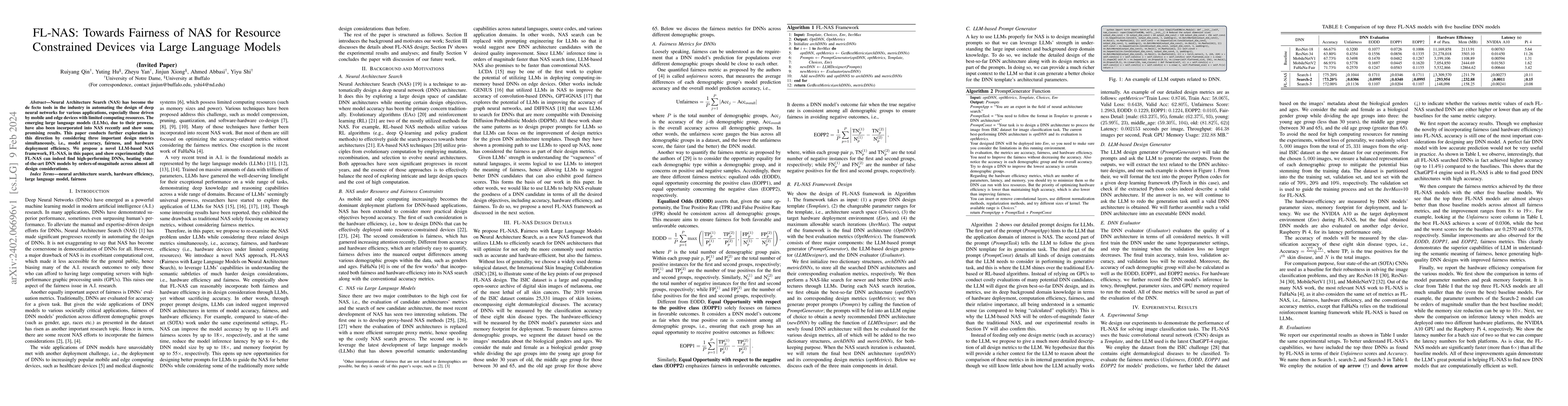 Thumbnail for FL-NAS: Towards Fairness of NAS for Resource Constrained Devices via
  Large Language Models