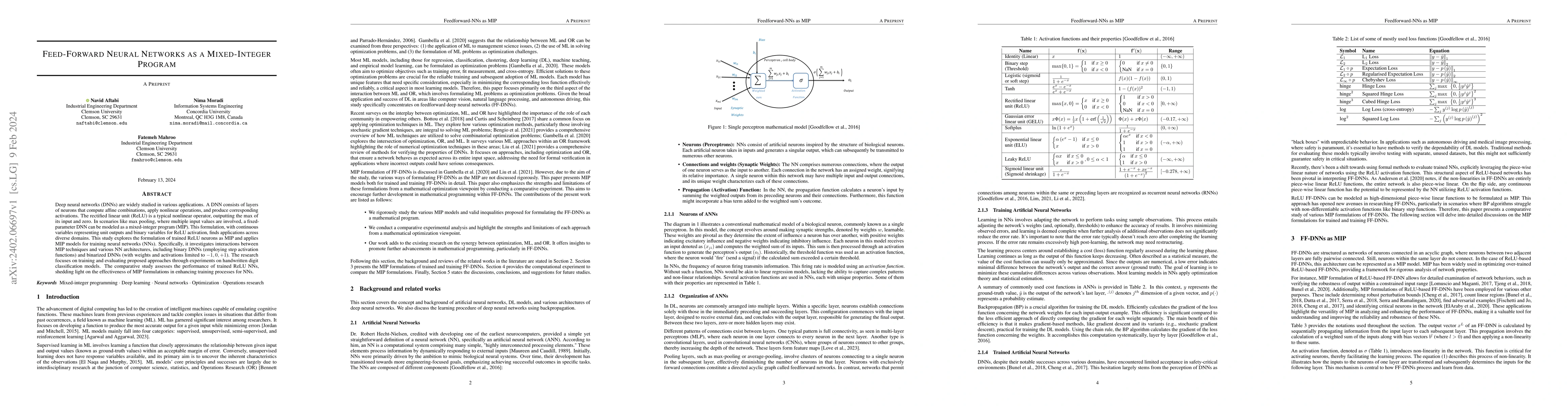 Thumbnail for Feed-Forward Neural Networks as a Mixed-Integer Program