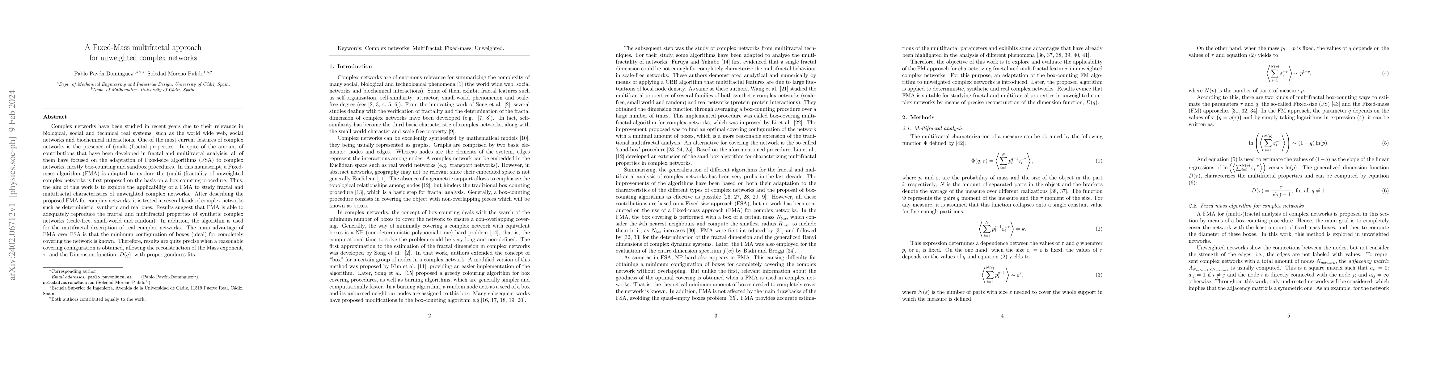 Thumbnail for A Fixed-Mass multifractal approach for unweighted complex networks
