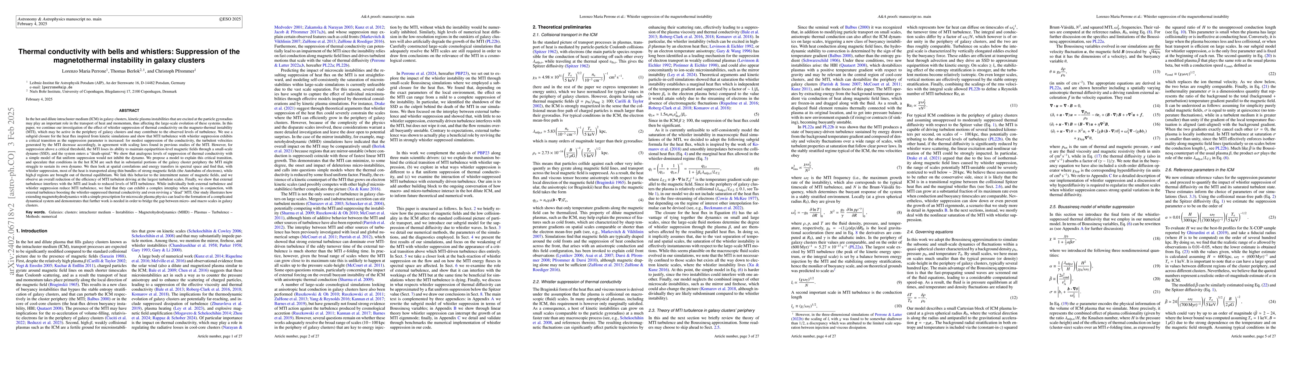 Thumbnail for Thermal conductivity with bells and whistlers: suppression of the
  magnetothermal instability in galaxy clusters
