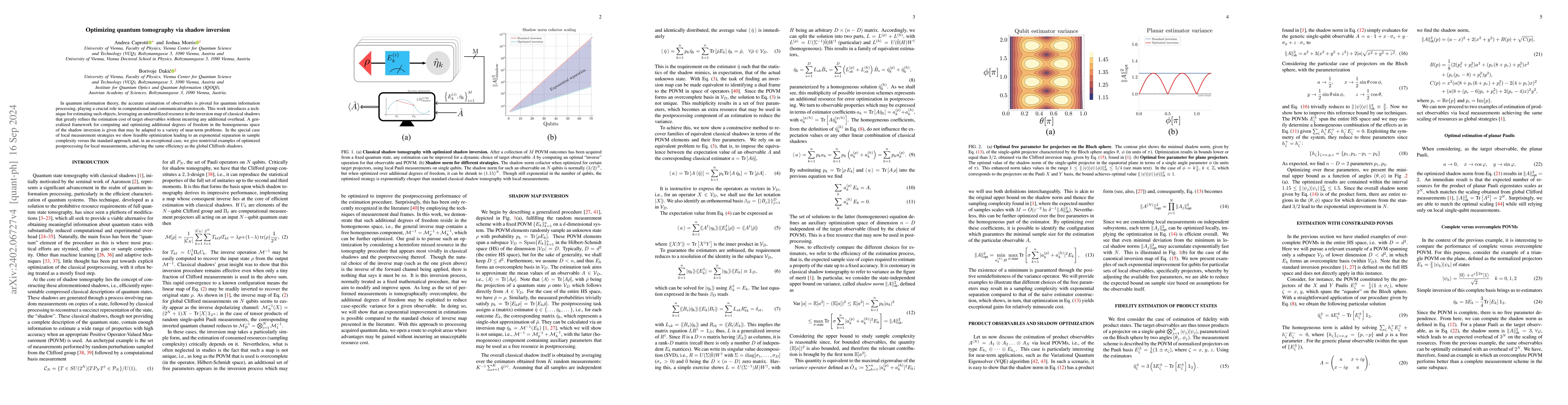 Thumbnail for Optimising quantum tomography via shadow inversion