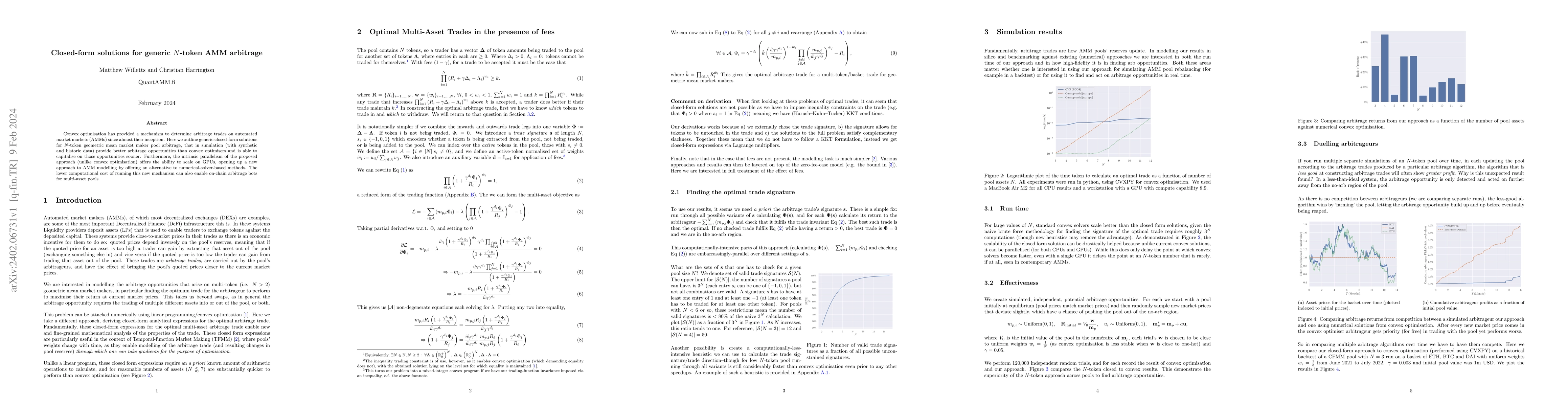Thumbnail for Closed-form solutions for generic N-token AMM arbitrage
