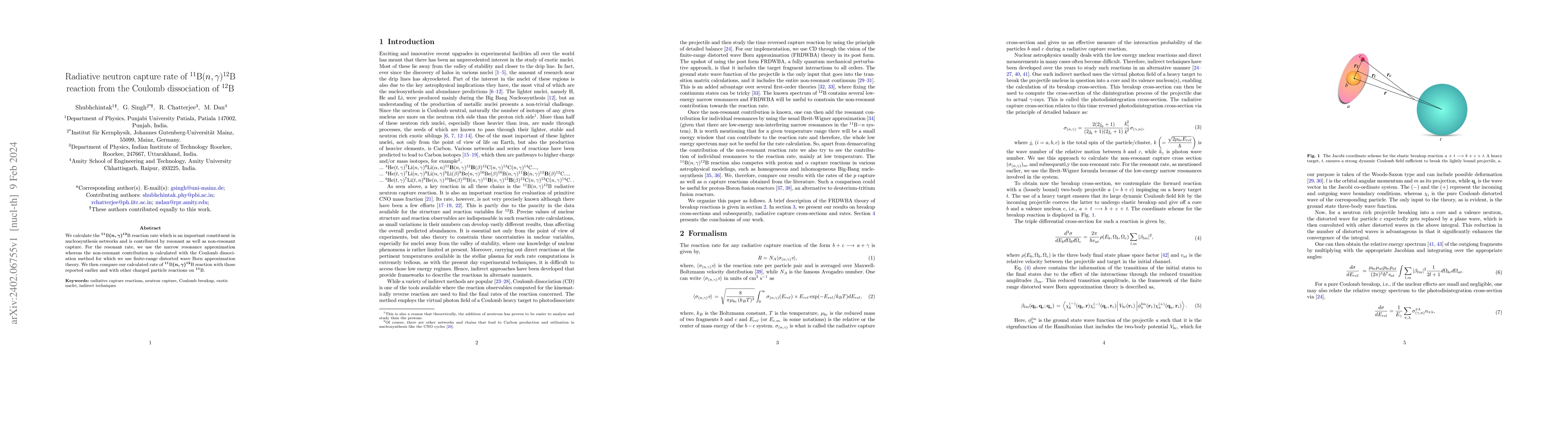 Thumbnail for Radiative neutron capture rate of $^{11}$B$(n,\gamma)^{12}$B reaction
  from the Coulomb dissociation of $^{12}$B
