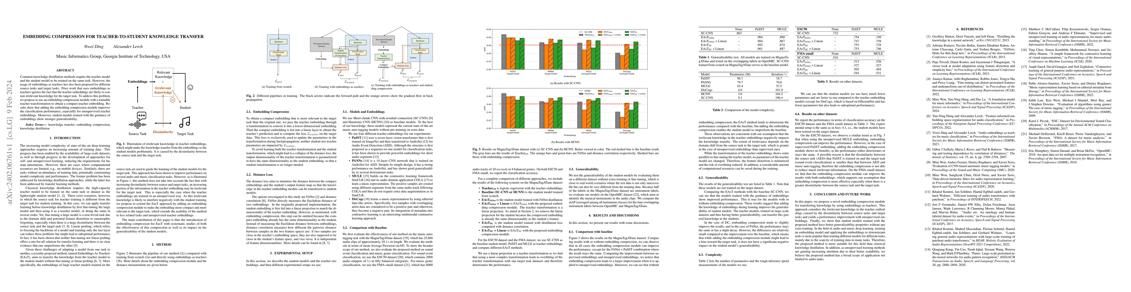 Thumbnail for Embedding Compression for Teacher-to-Student Knowledge Transfer
