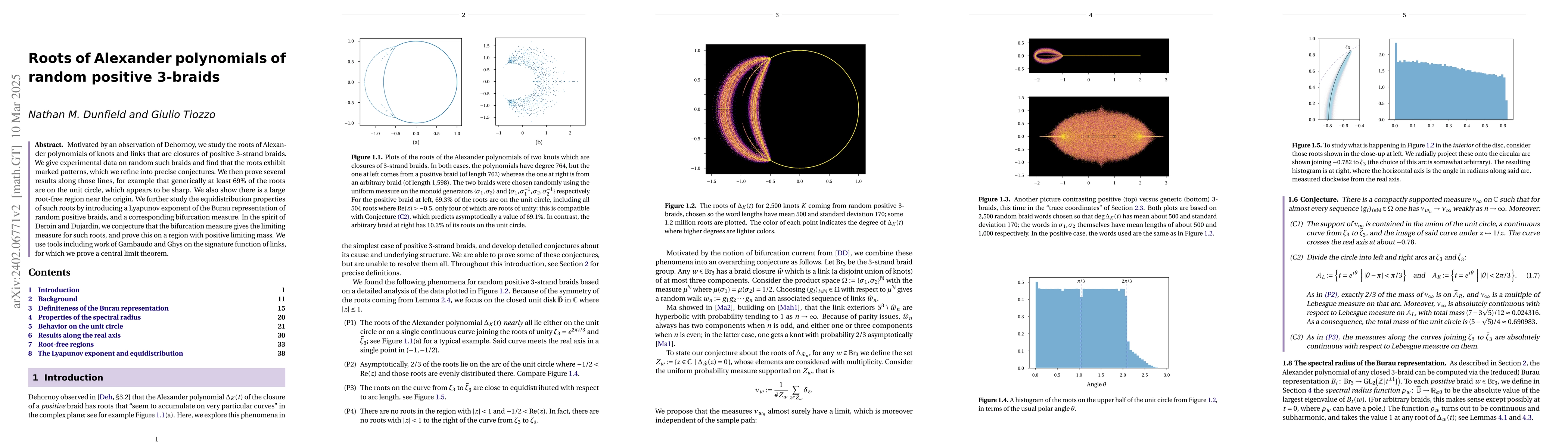 Thumbnail for Roots of Alexander polynomials of random positive 3-braids
