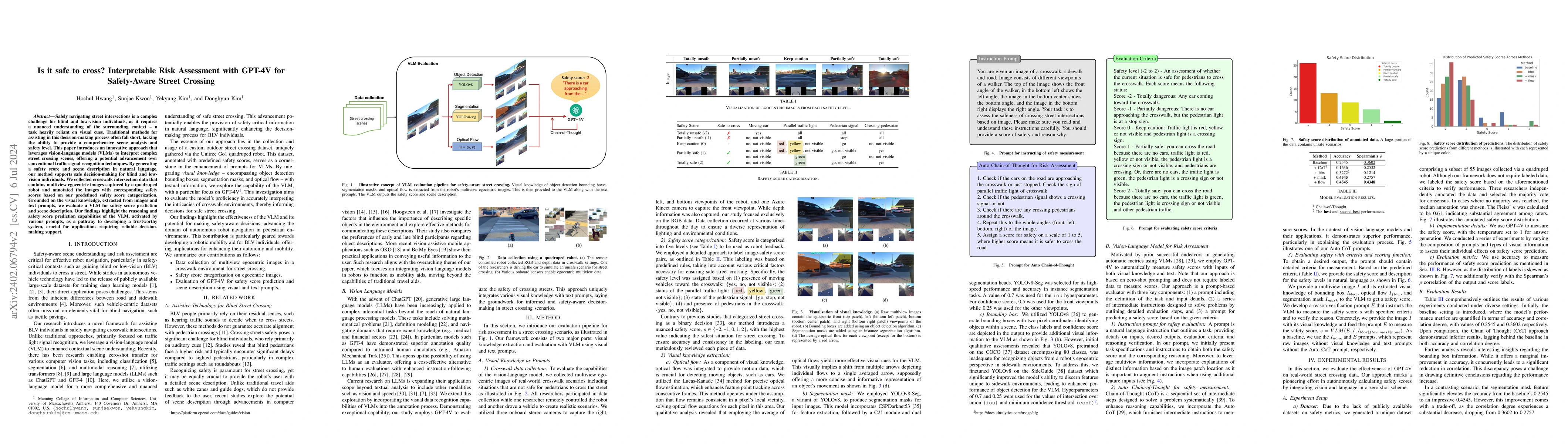 Thumbnail for Is it safe to cross? Interpretable Risk Assessment with GPT-4V for
  Safety-Aware Street Crossing