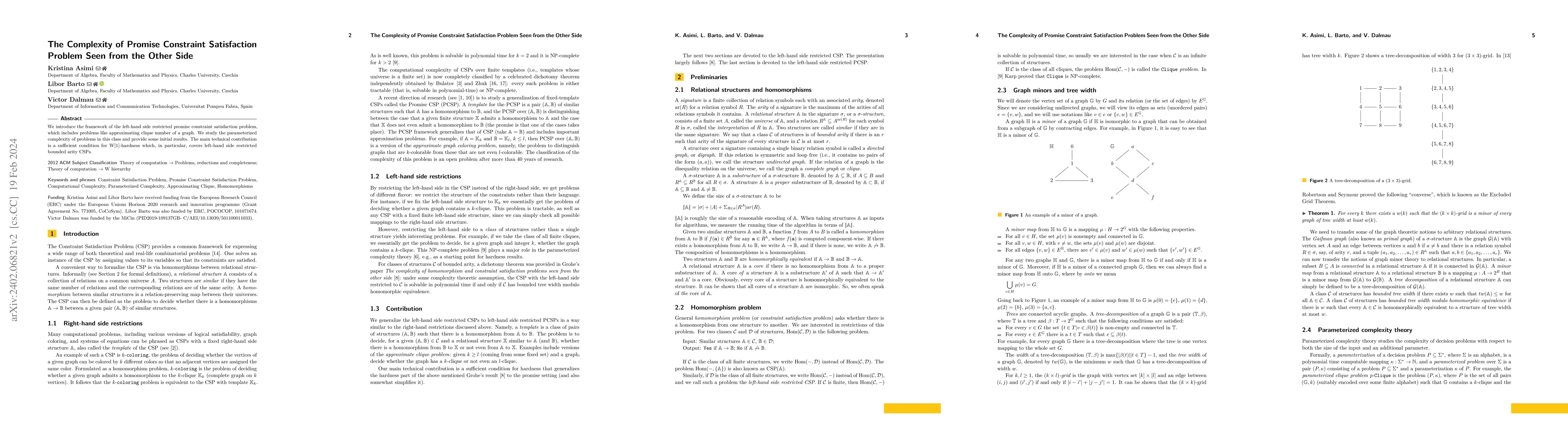 Thumbnail for The Complexity of Promise Constraint Satisfaction Problem Seen from the
  Other Side