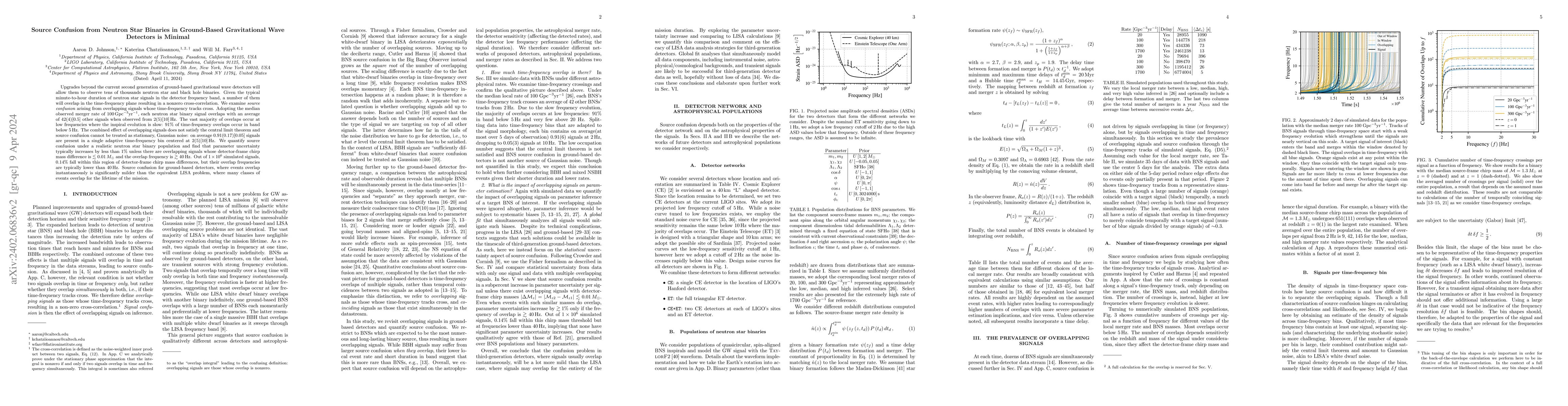 Thumbnail for Source Confusion from Neutron Star Binaries in Ground-Based
  Gravitational Wave Detectors is Minimal