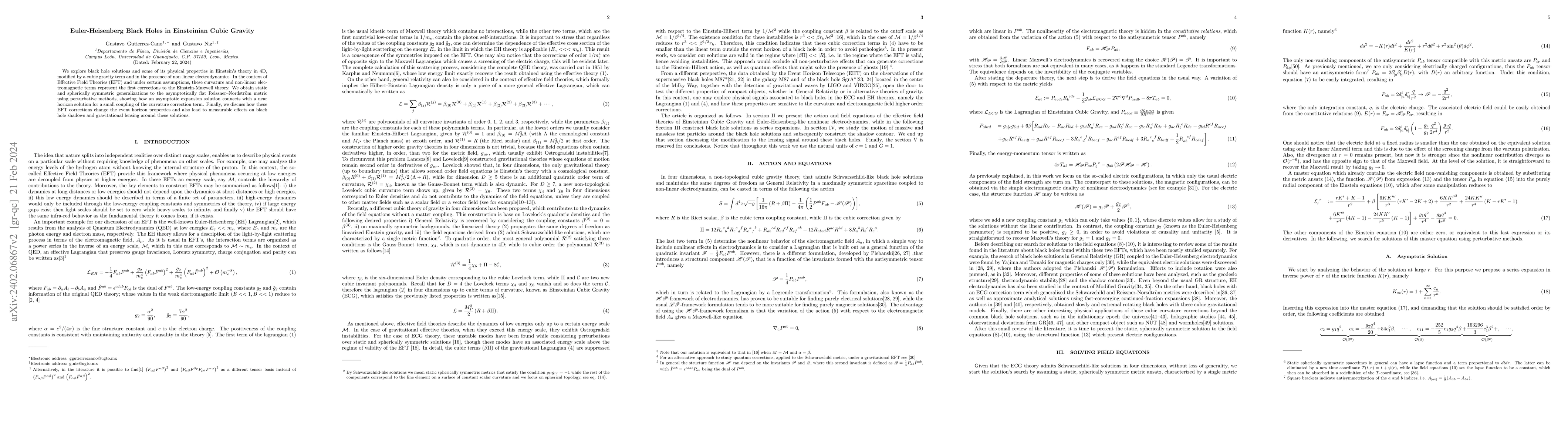 Thumbnail for Euler-Heisenberg Black Holes in Einsteinian Cubic Gravity