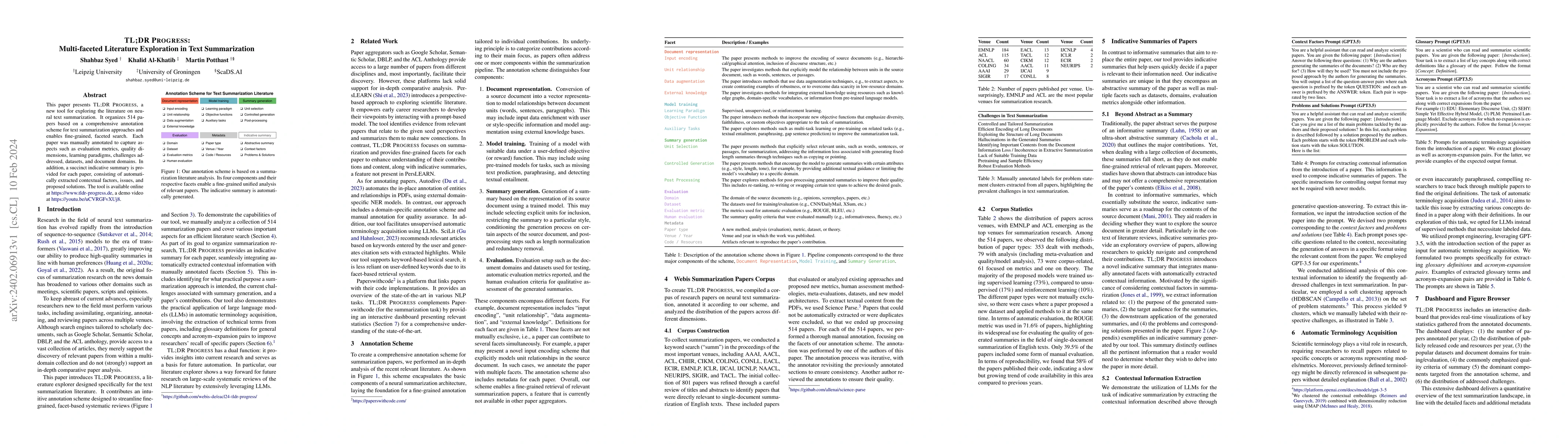 Thumbnail for TL;DR Progress: Multi-faceted Literature Exploration in Text
  Summarization