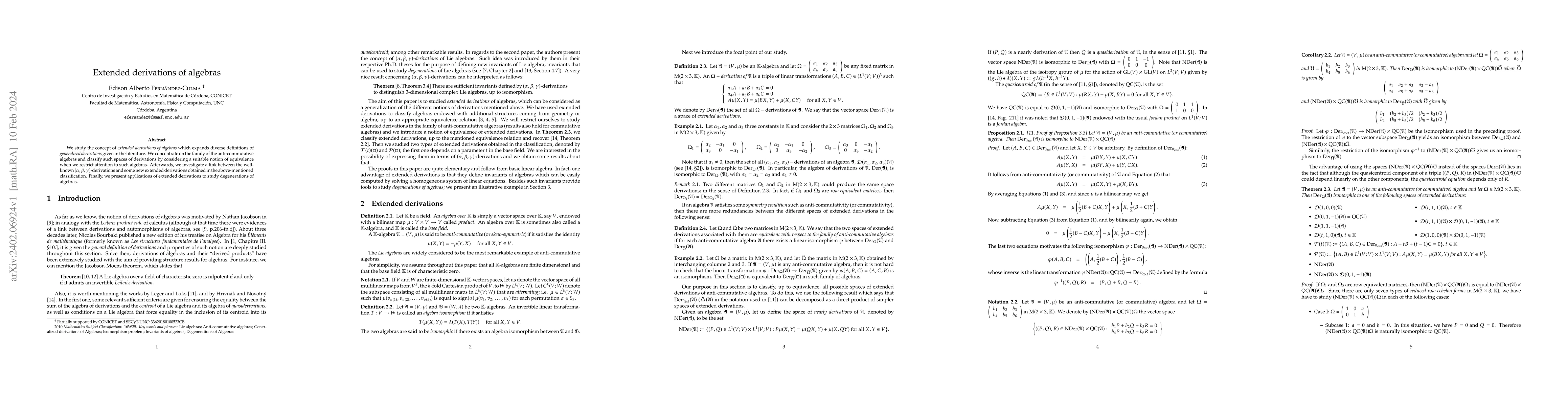 Thumbnail for Extended derivations of algebras
