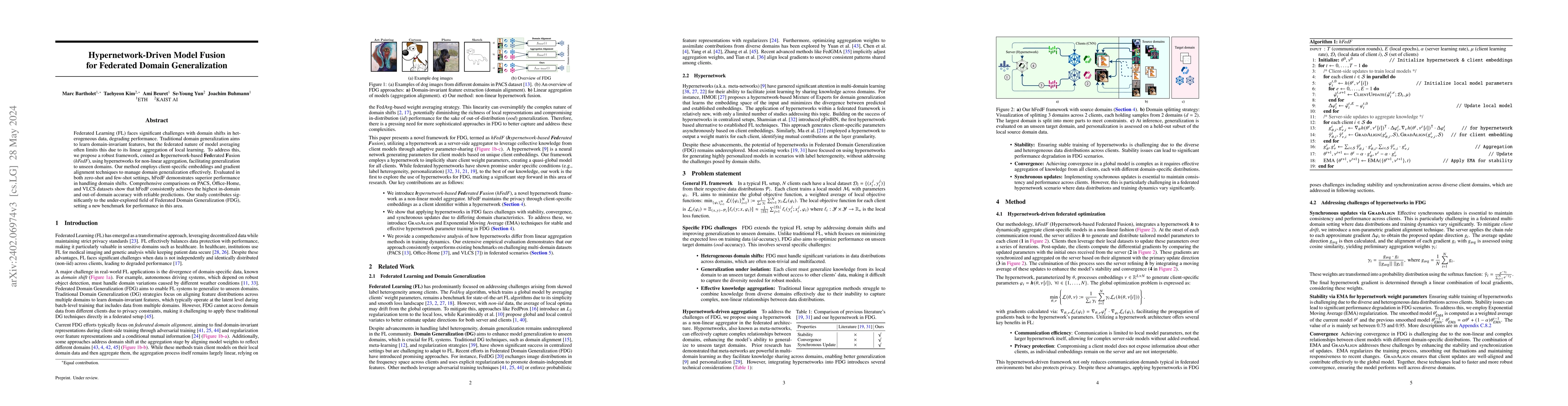 Thumbnail for Hypernetwork-Driven Model Fusion for Federated Domain Generalization